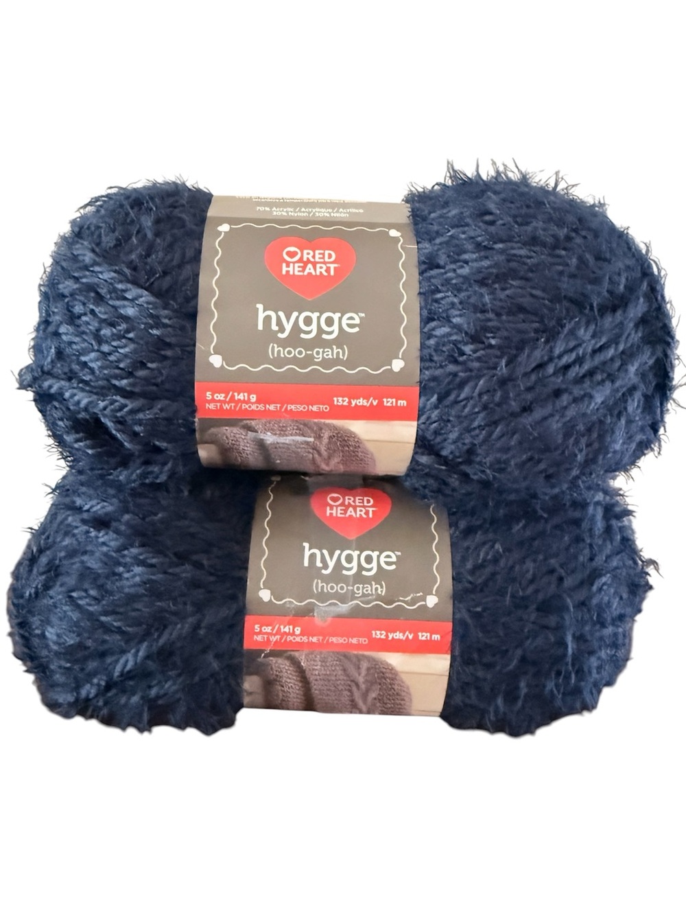 Red Heart Hygge Yarn Skein Indigo 2 Skeins NWT
